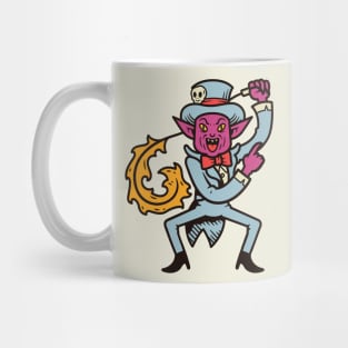 Vintage Cartoon Demon Circus Ringmaster Mug